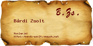 Bárdi Zsolt névjegykártya