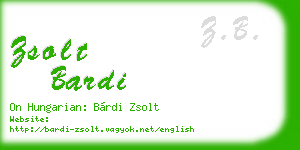 zsolt bardi business card